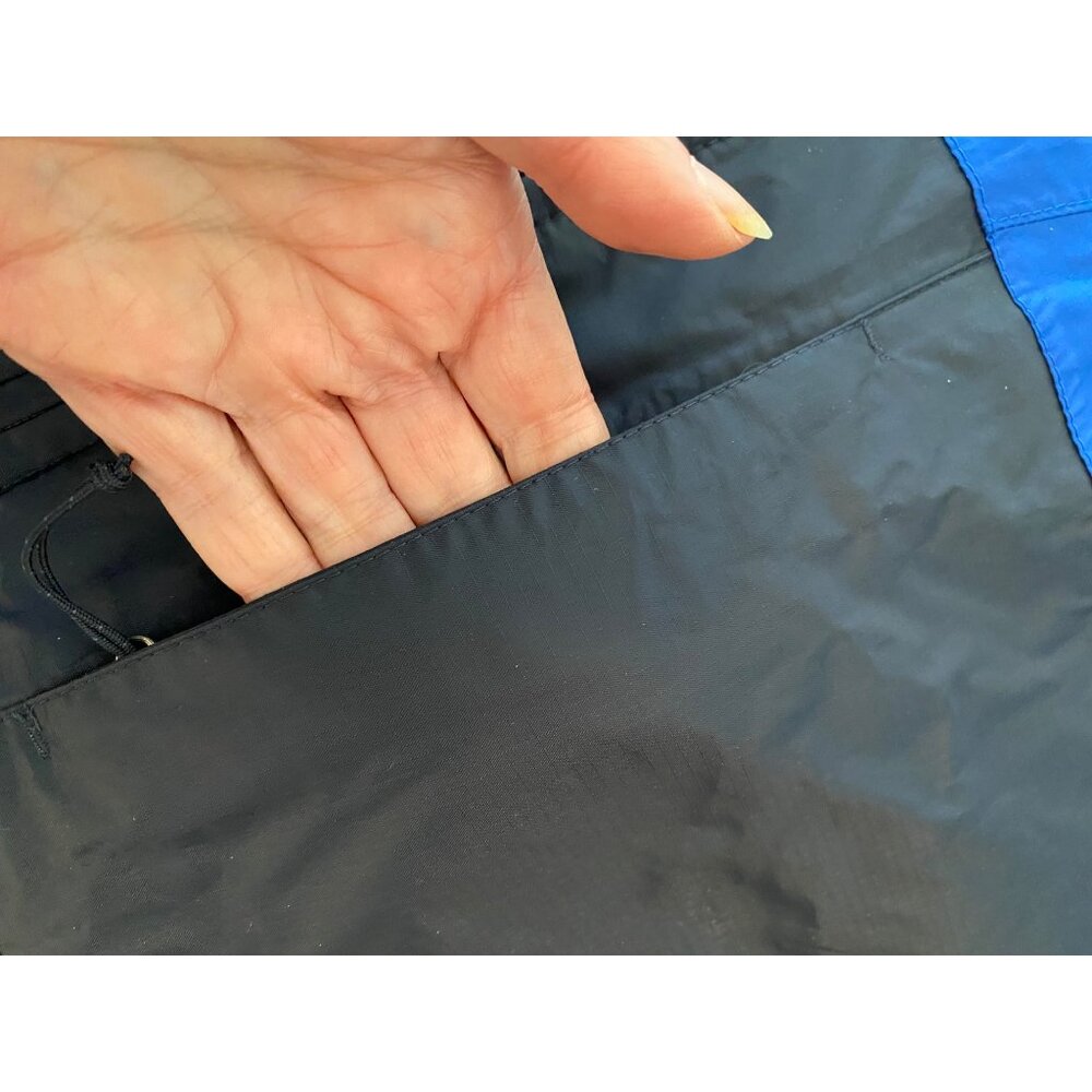 Eddie Bauer Mens Windbreaker Jacket Hood Blue & Black Water-Resistant 2XL - Picture 7 of 11